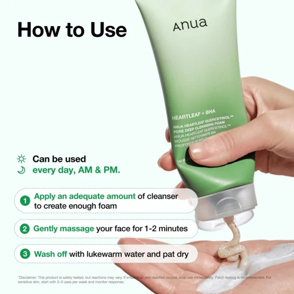 Anua Heartleaf Quercetinol Pore Deep Cleansing Foam (150 ml)